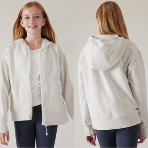 Athleta Girl Retroactive Full Zip in Fog Grey Heather